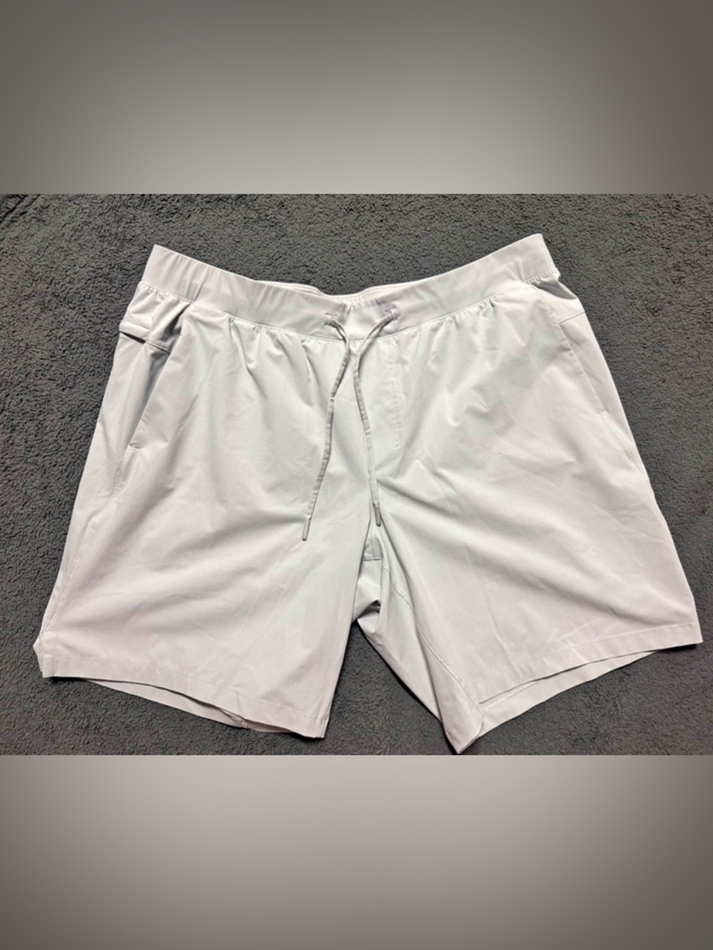 lululemon athletica Men's Off-White/Cream Colored Athletic Shorts